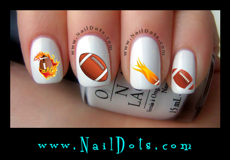 Football nail decals