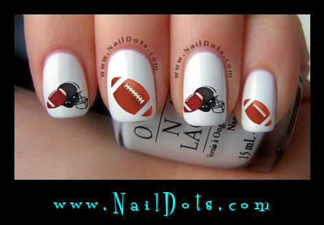 Football nail decals