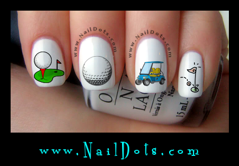 Golf Nail Decals