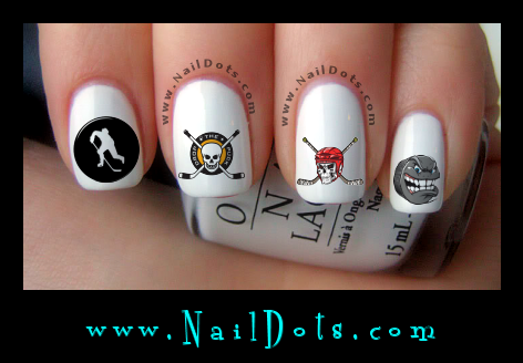 Hockey nail decals
