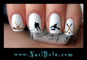 Hockey nail decals