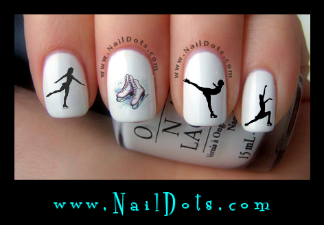 Ice Skating nail decals