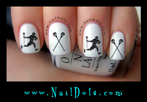 Lacrosse nail decals