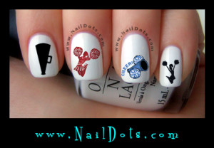 Pom Cheer nail decals