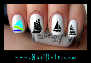 Sailing nail decals