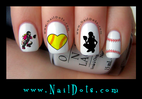 Softball Nail Stickers