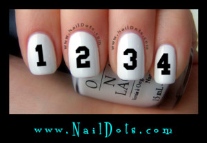 Sport Number nail decals