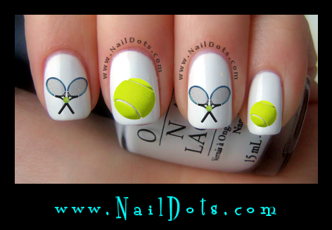 Tennis nail decals