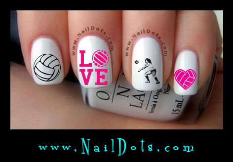 volleyball nail decals