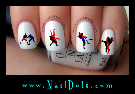 Wrestling nail decals