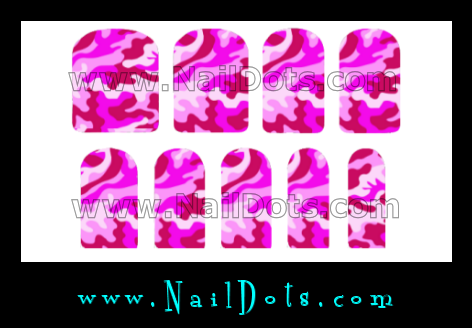 Pink Camo Nail Wraps