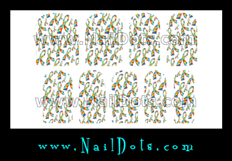 Autism Ribbon Nail Wraps