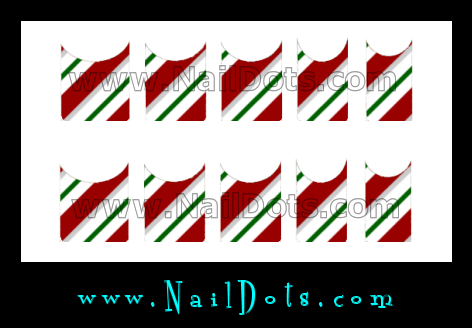 Candy Cane Green Nail Tips