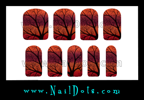 Fall Tree Nail Wraps