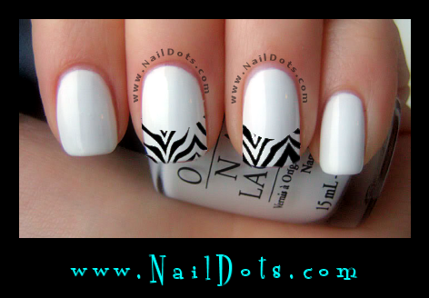 Zebra Nail Tips